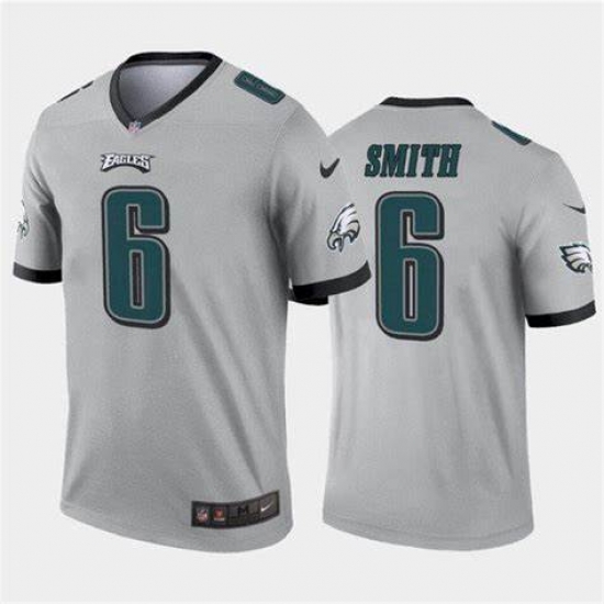 Nike Eagles 6 DeVonta Smith Silver Men Stitched NFL Limited Inverted Legend Jersey Nike Eagles 6 DeVonta Smith Silver Men Stitched NFL Limited Inverted Legend Jersey