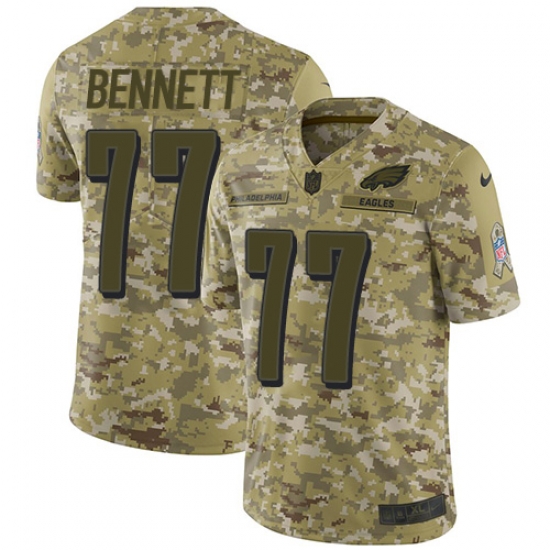 Nike Eagles #77 Michael Bennett Camo Men Stitched NFL Limited 2018 Salute To Service Jersey Nike Eagles #77 Michael Bennett Camo Men Stitched NFL Limited 2018 Salute To Service Jersey
