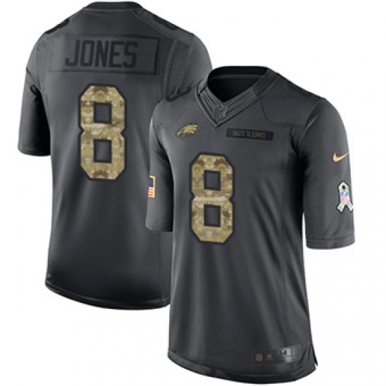 Nike Eagles #8 Donnie Jones Black Mens Stitched NFL Limited 2016 Salute To Service Jersey Nike Eagles #8 Donnie Jones Black Mens Stitched NFL Limited 2016 Salute To Service Jersey