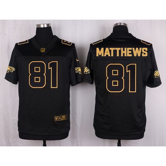 Nike Eagles #81 Jordan Matthews Black Mens Stitched NFL Elite Pro Line Gold Collection Jersey Nike Eagles #81 Jordan Matthews Black Mens Stitched NFL Elite Pro Line Gold Collection Jersey