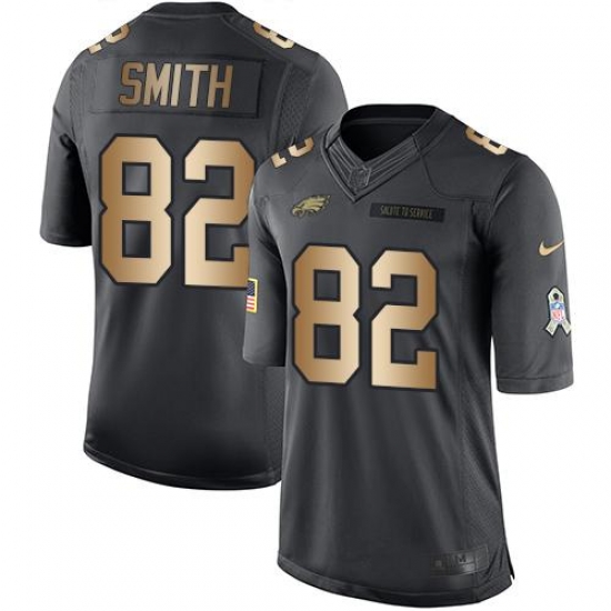 Nike Eagles #82 Torrey Smith Black Mens Stitched NFL Limited Gold Salute To Service Jersey Nike Eagles #82 Torrey Smith Black Mens Stitched NFL Limited Gold Salute To Service Jersey