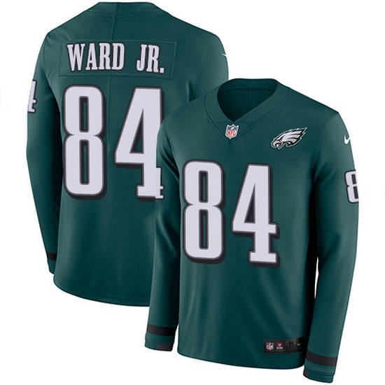 Nike Eagles 84 Greg Ward Jr Green Team Color Men Stitched NFL Limited Therma Long Sleeve Jersey Nike Eagles 84 Greg Ward Jr Green Team Color Men Stitched NFL Limited Therma Long Sleeve Jersey