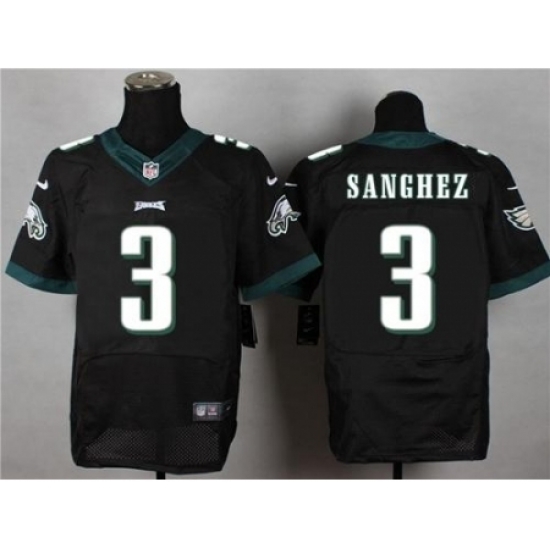 Nike Philadelphia Eagles 3 Mark Sanchez Black Elite NFL Jersey Nike Philadelphia Eagles 3 Mark Sanchez Black Elite NFL Jersey