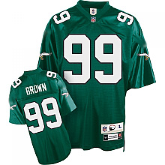 Philadelphia Eagles 99 Jerome Brown Premier Throwback green Jersey Philadelphia Eagles 99 Jerome Brown Premier Throwback green Jersey