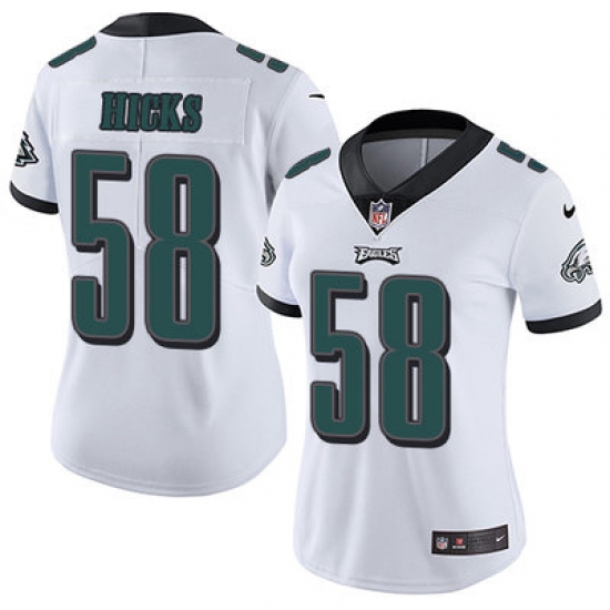 Nike Eagles #58 Jordan Hicks White Womens Stitched NFL Vapor Untouchable Limited Jersey Nike Eagles #58 Jordan Hicks White Womens Stitched NFL Vapor Untouchable Limited Jersey