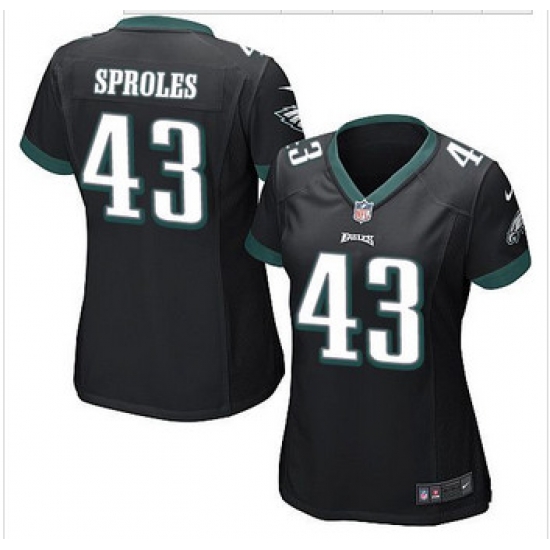 Women NEW Eagles #43 Darren Sproles Black Alternate Stitched NFL New Elite Jersey Women NEW Eagles #43 Darren Sproles Black Alternate Stitched NFL New Elite Jersey