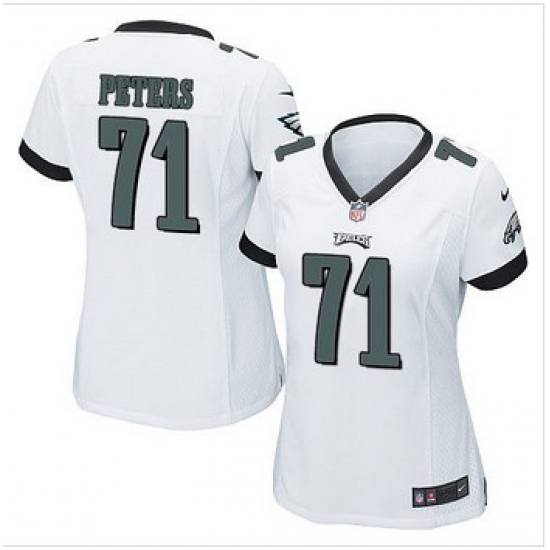 Women NEW Eagles #71 Jason Peters White Stitched NFL New Elite Jersey Women NEW Eagles #71 Jason Peters White Stitched NFL New Elite Jersey