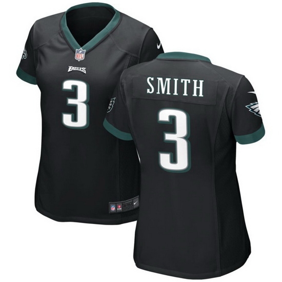 Women Philadelphia Eagles 3 Nolan Smith Black 2023 Draft Stitched Football Jersey Women Philadelphia Eagles 3 Nolan Smith Black 2023 Draft Stitched Football Jersey