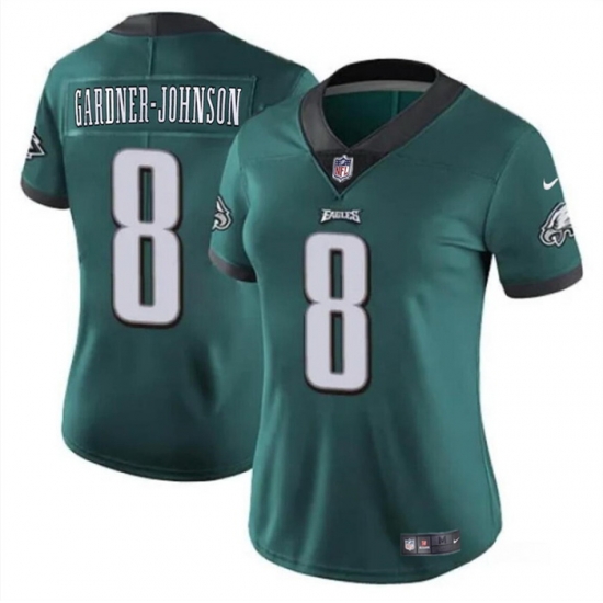 Women Philadelphia Eagles 8 Chauncey Gardner Johnson Green Vapor Untouchable Limited Stitched Football Jersey Women Philadelphia Eagles 8 Chauncey Gardner Johnson Green Vapor Untouchable Limited Stitched Football Jersey