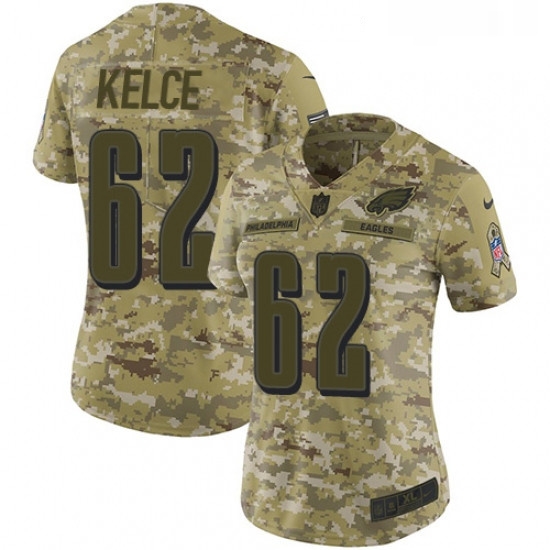 Womens Nike Philadelphia Eagles 62 Jason Kelce Limited Camo 2018 Salute to Service NFL Jersey Womens Nike Philadelphia Eagles 62 Jason Kelce Limited Camo 2018 Salute to Service NFL Jersey