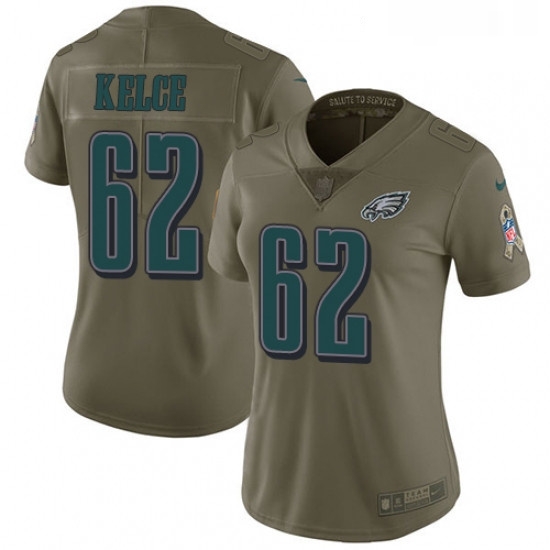 Womens Nike Philadelphia Eagles 62 Jason Kelce Limited Olive 2017 Salute to Service NFL Jersey Womens Nike Philadelphia Eagles 62 Jason Kelce Limited Olive 2017 Salute to Service NFL Jersey