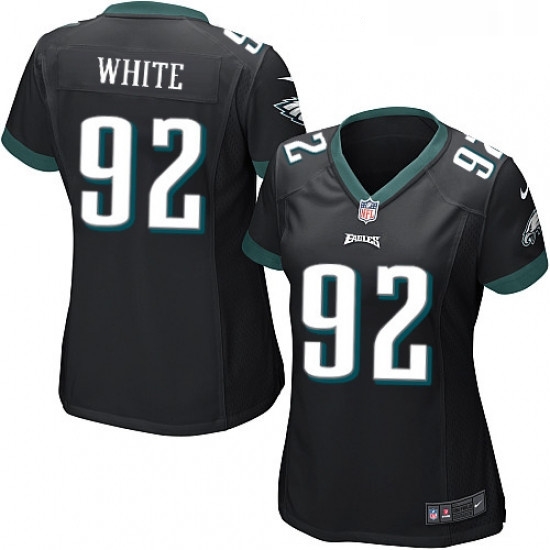 Womens Nike Philadelphia Eagles 92 Reggie White Game Black Alternate NFL Jersey Womens Nike Philadelphia Eagles 92 Reggie White Game Black Alternate NFL Jersey