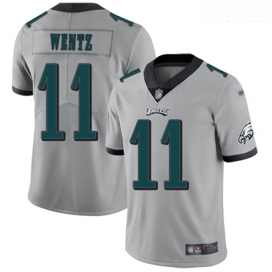 Eagles #11 Carson Wentz Silver Youth Stitched Football Limited Inverted Legend Jersey Eagles #11 Carson Wentz Silver Youth Stitched Football Limited Inverted Legend Jersey