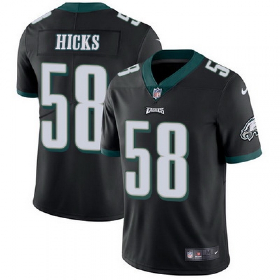 Nike Eagles #58 Jordan Hicks Black Alternate Youth Stitched NFL Vapor Untouchable Limited Jersey Nike Eagles #58 Jordan Hicks Black Alternate Youth Stitched NFL Vapor Untouchable Limited Jersey