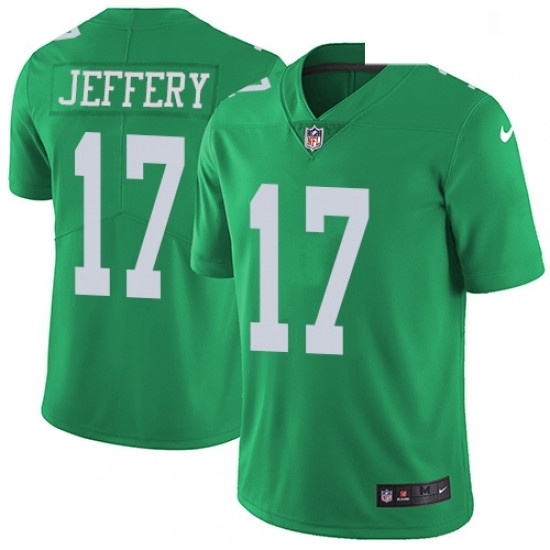 Youth Nike Philadelphia Eagles 17 Alshon Jeffery Limited Green Rush Vapor Untouchable NFL Jersey Youth Nike Philadelphia Eagles 17 Alshon Jeffery Limited Green Rush Vapor Untouchable NFL Jersey