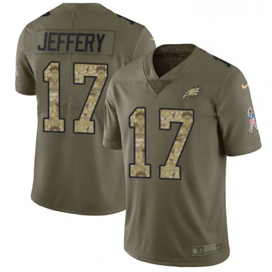 Youth Nike Philadelphia Eagles 17 Alshon Jeffery Limited OliveCamo 2017 Salute to Service NFL Jersey Youth Nike Philadelphia Eagles 17 Alshon Jeffery Limited OliveCamo 2017 Salute to Service NFL Jersey