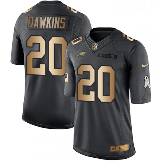 Youth Nike Philadelphia Eagles 20 Brian Dawkins Limited BlackGold Salute to Service NFL Jersey Youth Nike Philadelphia Eagles 20 Brian Dawkins Limited BlackGold Salute to Service NFL Jersey