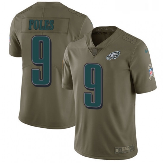 Youth Nike Philadelphia Eagles 9 Nick Foles Limited Olive 2017 Salute to Service NFL Jersey Youth Nike Philadelphia Eagles 9 Nick Foles Limited Olive 2017 Salute to Service NFL Jersey