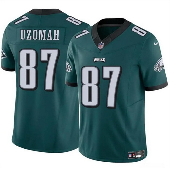 Youth Philadelphia Eagles 87 C J Uzomah Green 2023 F U S E Vapor Untouchable Limited Stitched Football Jersey Youth Philadelphia Eagles 87 C J Uzomah Green 2023 F U S E Vapor Untouchable Limited Stitched Football Jersey