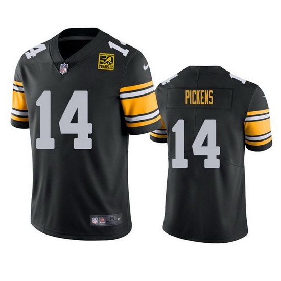 Men Pittsburgh Steelers 14 George Pickens Black 2023 50th Anniversary Vapor Untouchable Limited Jersey Men Pittsburgh Steelers 14 George Pickens Black 2023 50th Anniversary Vapor Untouchable Limited Jersey