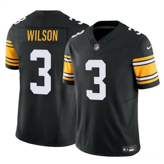 Men Pittsburgh Steelers 3 Russell Wilson Black F U S E Vapor Untouchable Limited Football Stitched Jersey Men Pittsburgh Steelers 3 Russell Wilson Black F U S E Vapor Untouchable Limited Football Stitched Jersey