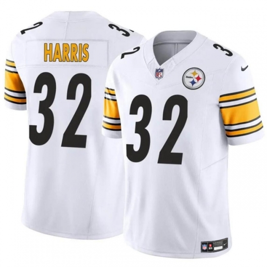Men Pittsburgh Steelers 32 Franco Harris White 2024 F U S E Alternate Vapor Untouchable Limited Stitched Jersey Men Pittsburgh Steelers 32 Franco Harris White 2024 F U S E Alternate Vapor Untouchable Limited Stitched Jersey