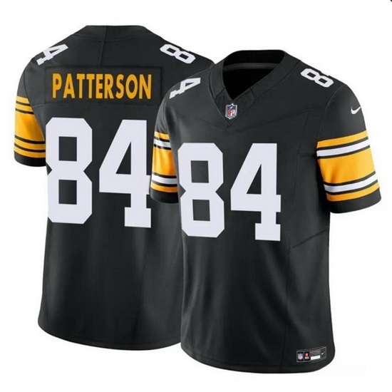 Men Pittsburgh Steelers 84 Cordarrelle Patterson Black 2024 F U S E Alternate Vapor Untouchable Limited Stitched Jersey Men Pittsburgh Steelers 84 Cordarrelle Patterson Black 2024 F U S E Alternate Vapor Untouchable Limited Stitched Jersey