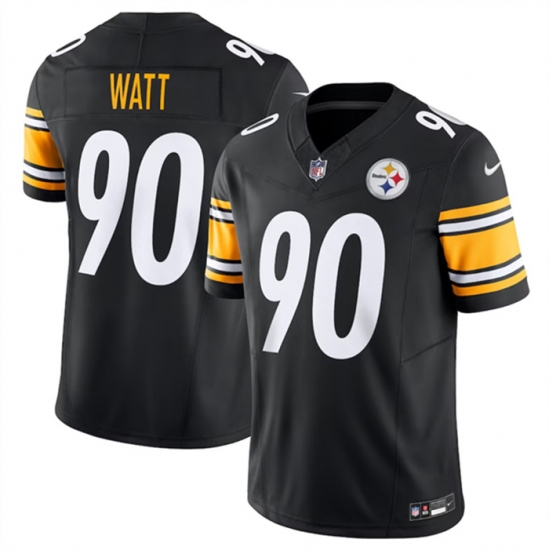Men Pittsburgh Steelers 90 T J Watt Black 2023 F U S E Vapor Untouchable Limited Stitched Jersey Men Pittsburgh Steelers 90 T J Watt Black 2023 F U S E Vapor Untouchable Limited Stitched Jersey