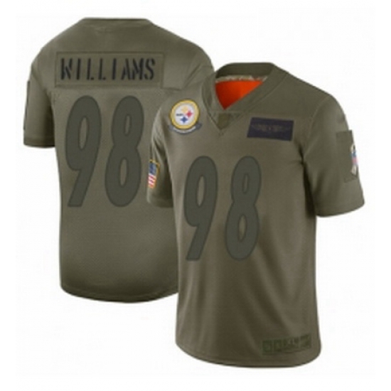 Men Pittsburgh Steelers 98 Vince Williams Limited Camo 2019 Salute to Service Football Jersey Men Pittsburgh Steelers 98 Vince Williams Limited Camo 2019 Salute to Service Football Jersey