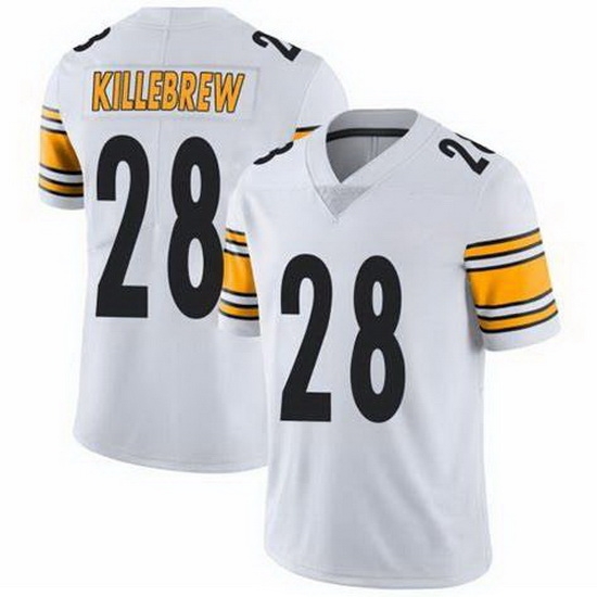 Men Pittsburgh Steelers Miles Killebrew #28 White Vapor Limited Stitched Football Jersey Men Pittsburgh Steelers Miles Killebrew #28 White Vapor Limited Stitched Football Jersey