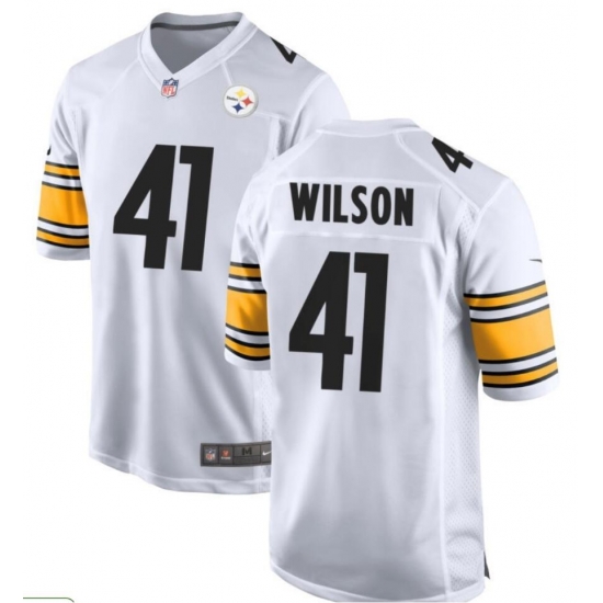 Men Pittsburgh Steelers Payton Wilson #41 White 2023 F U S E Vapor Untouchable Limited Stitched Football Jersey Men Pittsburgh Steelers Payton Wilson #41 White 2023 F U S E Vapor Untouchable Limited Stitched Football Jersey