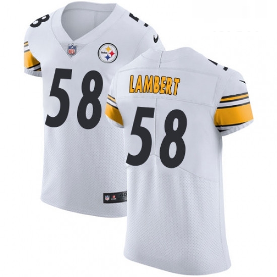 Mens Nike Pittsburgh Steelers 58 Jack Lambert White Vapor Untouchable Elite Player NFL Jersey Mens Nike Pittsburgh Steelers 58 Jack Lambert White Vapor Untouchable Elite Player NFL Jersey