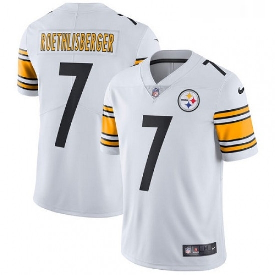 Mens Nike Pittsburgh Steelers 7 Ben Roethlisberger White Vapor Untouchable Limited Player NFL Jersey Mens Nike Pittsburgh Steelers 7 Ben Roethlisberger White Vapor Untouchable Limited Player NFL Jersey
