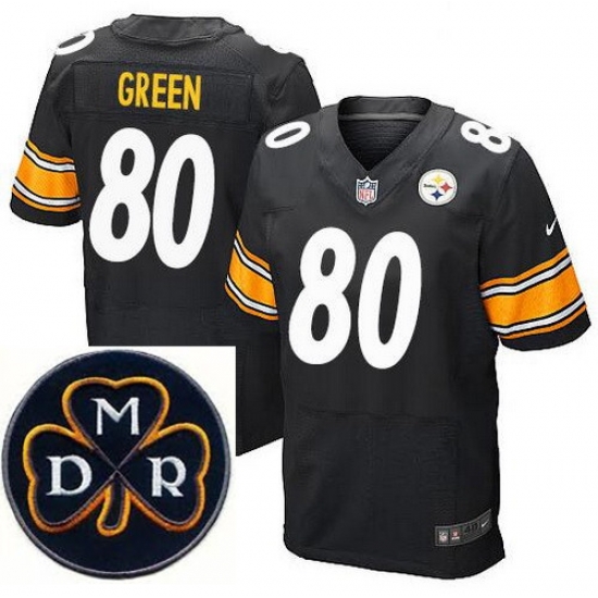 Men's Nike Pittsburgh Steelers #80 Ladarius Green Elite Black NFL MDR Dan Rooney Patch Jersey Men's Nike Pittsburgh Steelers #80 Ladarius Green Elite Black NFL MDR Dan Rooney Patch Jersey