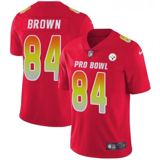 Mens Nike Pittsburgh Steelers 84 Antonio Brown Limited Red 2018 Pro Bowl NFL Jersey Mens Nike Pittsburgh Steelers 84 Antonio Brown Limited Red 2018 Pro Bowl NFL Jersey