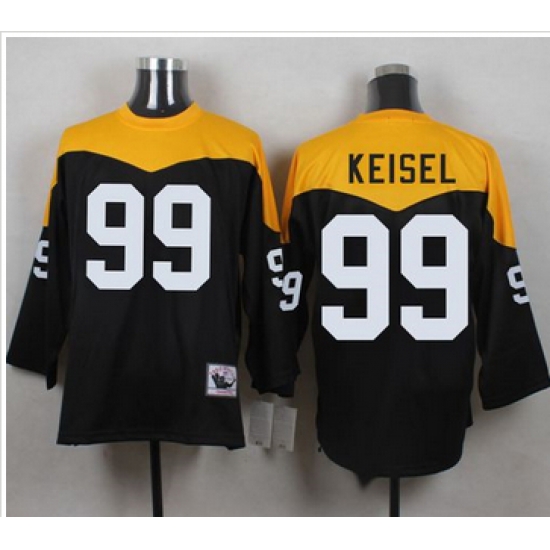 Mitchell And Ness 1967 Pittsburgh Steelers 99 Brett Keisel Black Yelllow Throwback Men 27s Stitched Mitchell And Ness 1967 Pittsburgh Steelers 99 Brett Keisel Black Yelllow Throwback Men 27s Stitched