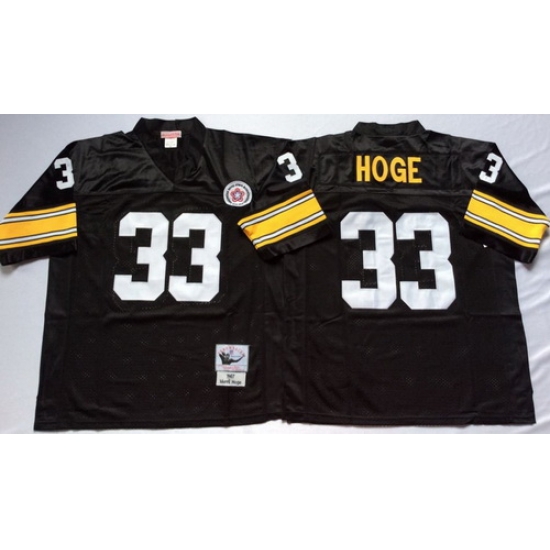 Mitchell And Ness Steelers #33 Merril Hoge Black Throwback Stitched NFL Jersey Mitchell And Ness Steelers #33 Merril Hoge Black Throwback Stitched NFL Jersey