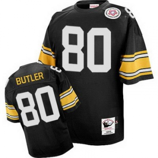 Mitchell And Ness Steelers 80 Jack Butler Black Stitched NFL Jersey Mitchell And Ness Steelers 80 Jack Butler Black Stitched NFL Jersey