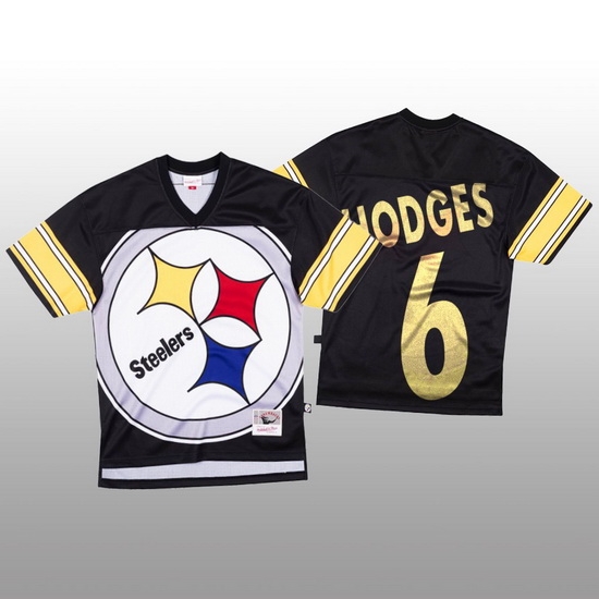 NFL Pittsburgh Steelers 6 Devlin Hodges Black Men Mitchell 26 Nell Big Face Fashion Limited NFL Jersey NFL Pittsburgh Steelers 6 Devlin Hodges Black Men Mitchell 26 Nell Big Face Fashion Limited NFL Jersey