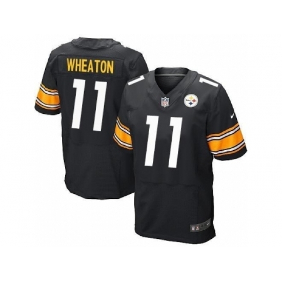 Nike Pittsburgh Steelers 11 Markus Wheaton Black Elite NFL Jersey
