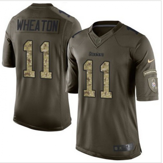 Nike Pittsburgh Steelers #11 Markus Wheaton Green Men 27s Stitched NFL Limited Salute to Service Jersey Nike Pittsburgh Steelers #11 Markus Wheaton Green Men 27s Stitched NFL Limited Salute to Service Jersey
