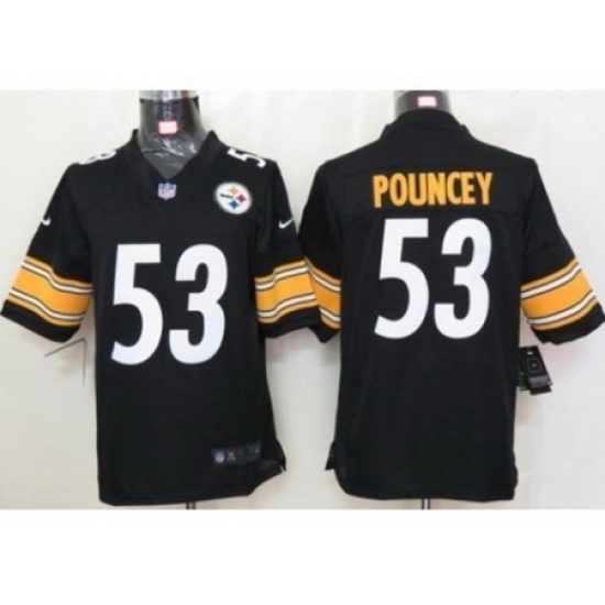 Nike Pittsburgh Steelers 53 Maurkice Pouncey black Limited NFL Jerse Nike Pittsburgh Steelers 53 Maurkice Pouncey black Limited NFL Jerse