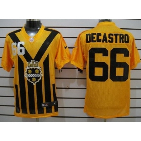 Nike Pittsburgh Steelers 66 David DeCastro Yellow 1933s Throwback Elite NFL Jersey Nike Pittsburgh Steelers 66 David DeCastro Yellow 1933s Throwback Elite NFL Jersey