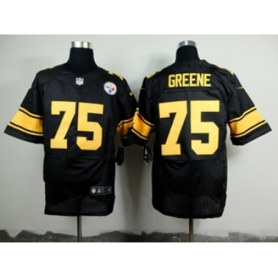 Nike Pittsburgh Steelers 75 joe greene Black Elite Gold No NFL Jersey Nike Pittsburgh Steelers 75 joe greene Black Elite Gold No NFL Jersey