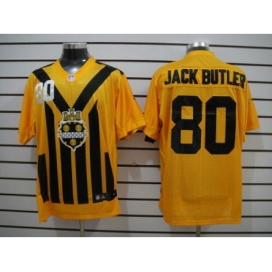 Nike Pittsburgh Steelers 80 Jack Butler Yellow Elite 1933s Throwback NFL Jersey Nike Pittsburgh Steelers 80 Jack Butler Yellow Elite 1933s Throwback NFL Jersey
