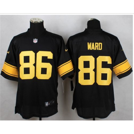 Nike Pittsburgh Steelers #86 Hines Ward Black(Gold No.) Mens Stitched NFL Elite Jersey Nike Pittsburgh Steelers #86 Hines Ward Black(Gold No.) Mens Stitched NFL Elite Jersey