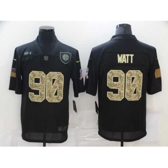 Nike Pittsburgh Steelers 90 T J Watt Black Camo 2020 Salute To Service Limited Jersey Nike Pittsburgh Steelers 90 T J Watt Black Camo 2020 Salute To Service Limited Jersey