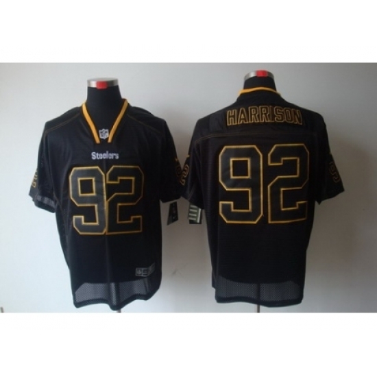 Nike Pittsburgh Steelers 92 James Harrison Black Elite Lights Out NFL Jersey Nike Pittsburgh Steelers 92 James Harrison Black Elite Lights Out NFL Jersey