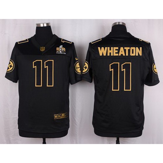Nike Steelers #11 Markus Wheaton Black Mens Stitched NFL Elite Pro Line Gold Collection Jersey Nike Steelers #11 Markus Wheaton Black Mens Stitched NFL Elite Pro Line Gold Collection Jersey