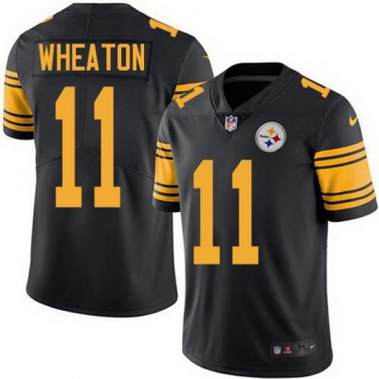 Nike Steelers #11 Markus Wheaton Black Mens Stitched NFL Limited Rush Jersey Nike Steelers #11 Markus Wheaton Black Mens Stitched NFL Limited Rush Jersey